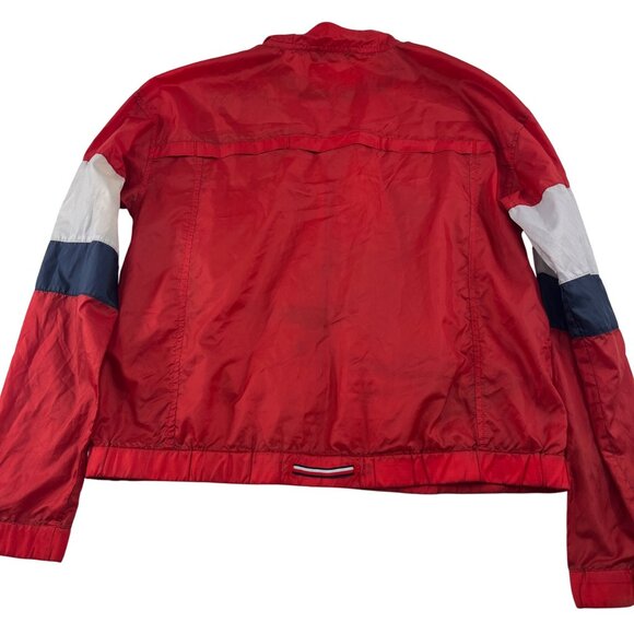 Tommy Hilfiger Sport Red Windbreaker Jacket Women's Size Large Lightweight - Picture 3 of 5
